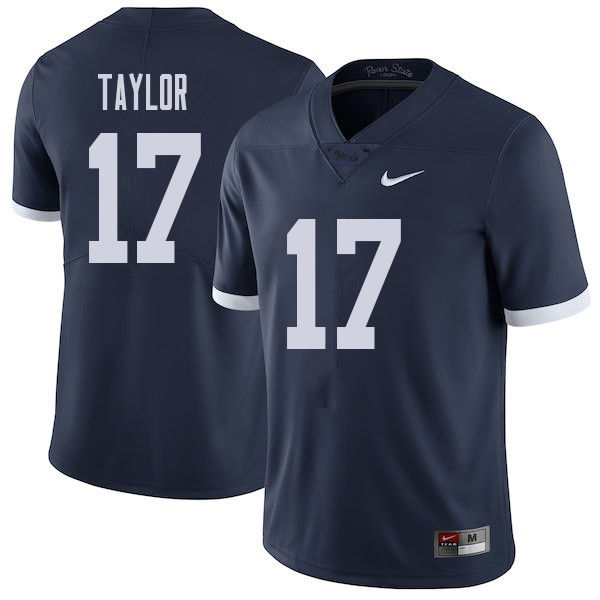 NCAA Nike Men's Penn State Nittany Lions Garrett Taylor #17 College Football Authentic Throwback Navy Stitched Jersey ETT3798RI